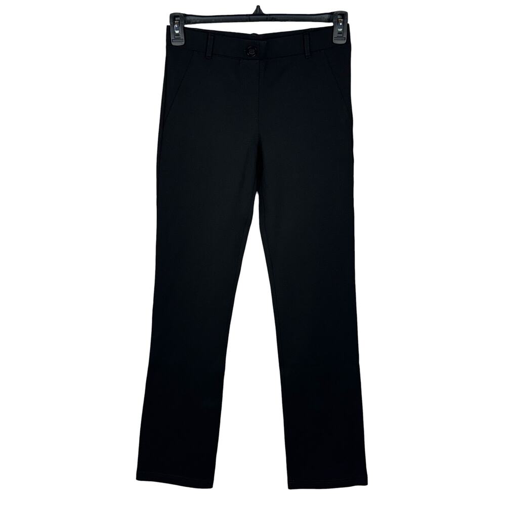 Betabrand Small Two-Pocket Straight Dress Pants Yoga Ponte Pull-On Mid-Rise New